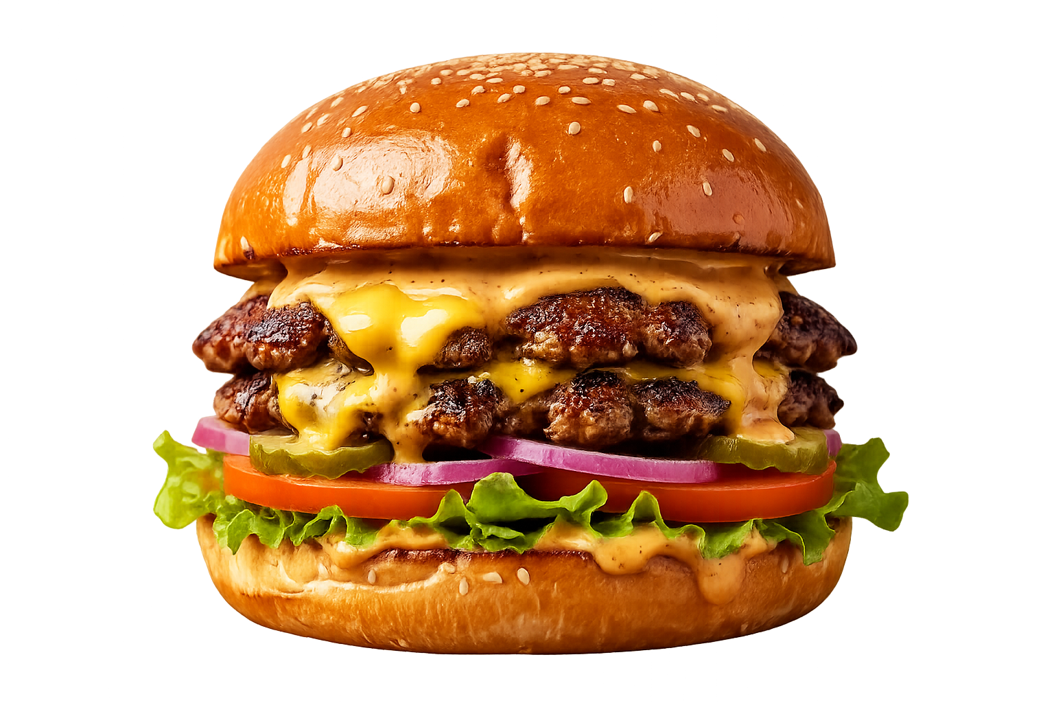 Giant Smashed Burger Food Porn